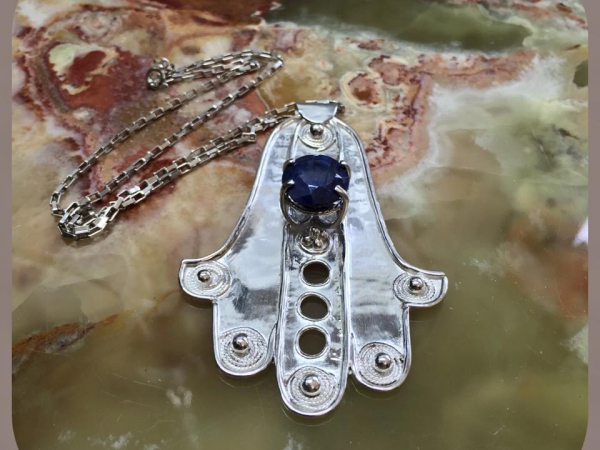 Blue Sapphire Hamsa