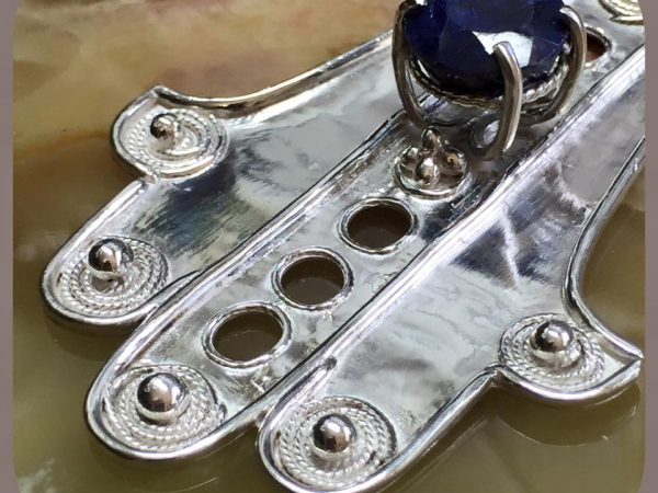 Blue Sapphire Hamsa