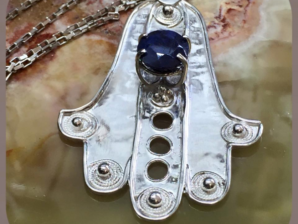 Blue Sapphire Hamsa