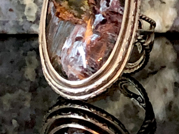 Namibian Pietersite Silversmith Ring US Size 11