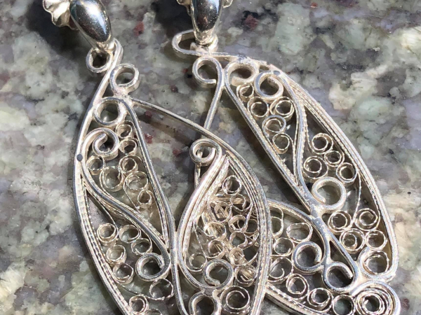 Earrings Argentium Silver Fine Silver Silversmith Jewelry