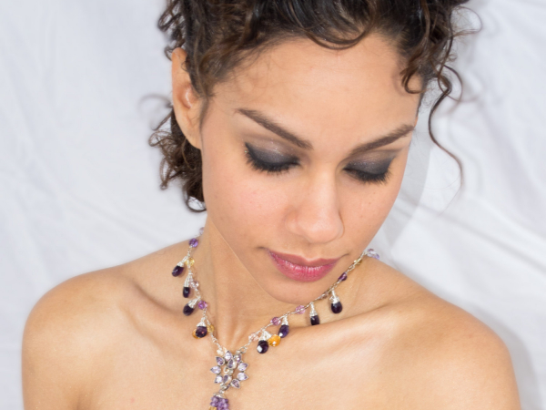 Amethyst Rain Citrine & Ametrine Necklace Handmade