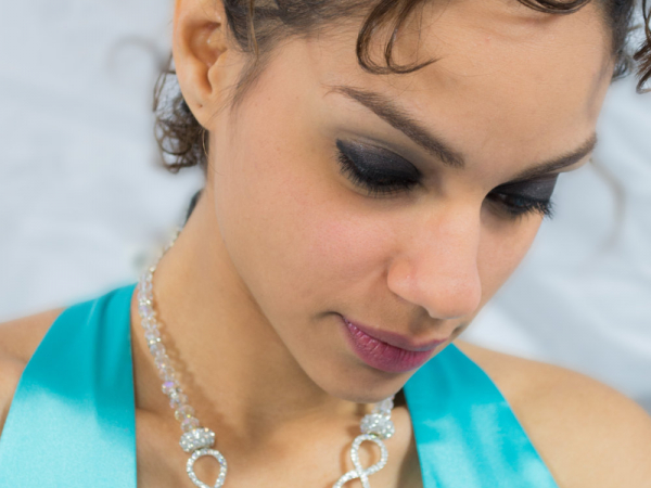 Snowflakes & Pearls Crystal Necklace Freshwater Pearls Statement Necklace