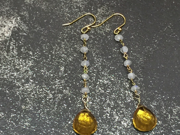 Rainbow Moonstone & Citrine