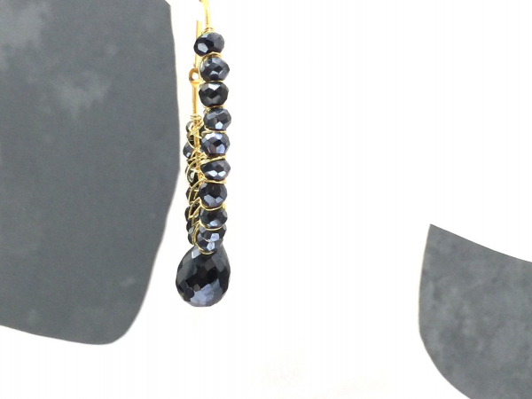 HOOP MYSTIC BLACK SPINEL GOLD LUXE