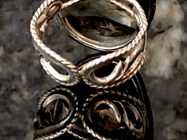 Namibian Pietersite Silversmith Ring US Size 11