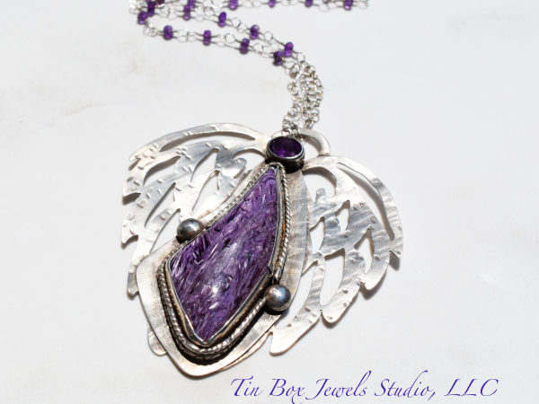 Russian Charoite Amethyst Silver Angel Girl Collection