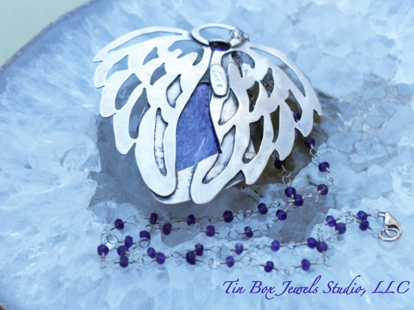 Russian Charoite Amethyst Silver Angel Girl Collection