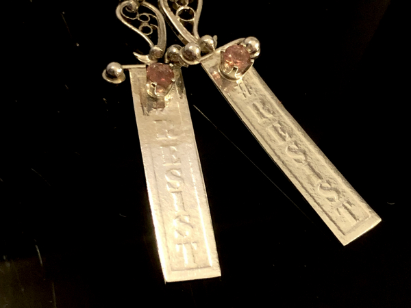 #RESIST PINK TOURMALINE EARRINGS