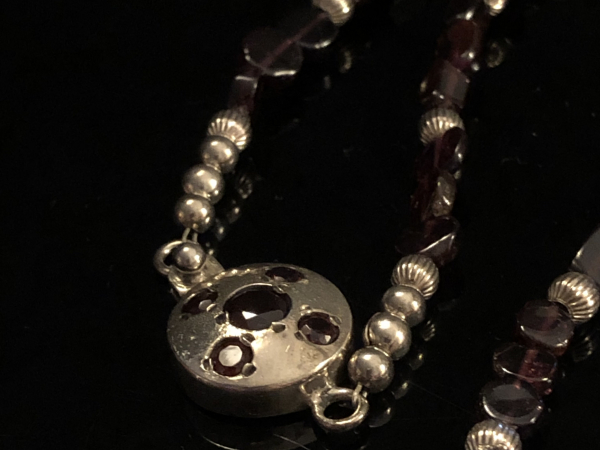 Garnet and Amethyst Pendant Necklace