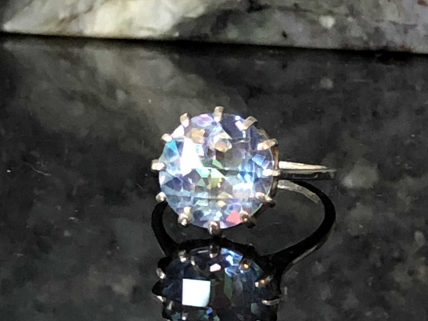 Mystic Topaz & Sterling Silver Handcrafted Ring
