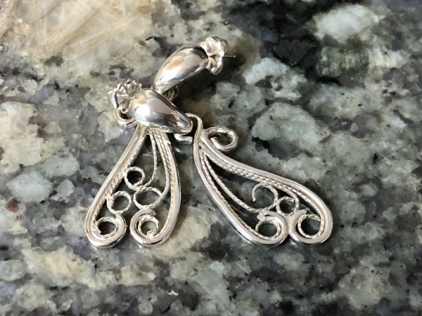 Earrings Argentium Silver Fine Silver Silversmith Jewelry