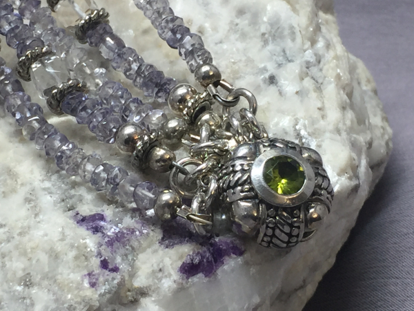 denim blue, quartz, peridot, sterling , bracelet, bohemian, bride, fashionista