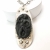 Mermaid Carved Brown Agate Stone Necklace Argentium Silver