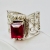 Ruby Filigree Ring Argentium Front Prongs