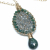 Emeralds & Moss Aquamarine 14k GF Circle of Love