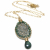 Emeralds & Moss Aquamarine 14k GF Circle of Love