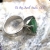 Natural Emerald & Sterling Silver Handcrafted Ring Size 7.75
