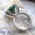 Natural Emerald & Sterling Silver Handcrafted Ring Size 7.75