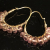 Pink Topaz Hoop Earrings
