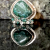 Chrysocolla Sterling Silver Gemstone Fringe Size 8.5