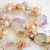 Pink Sea Petals Pearls Moonstone Amethyst Rose Quartz Wedding Necklace
