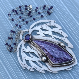Russian Charoite Amethyst Silver Angel Girl Collection