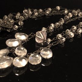 Quartz Crystal Double Strand Necklace