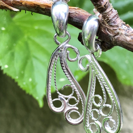Earrings Argentium Silver Fine Silver Silversmith Jewelry