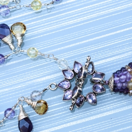 Amethyst Rain Citrine & Ametrine Necklace Handmade