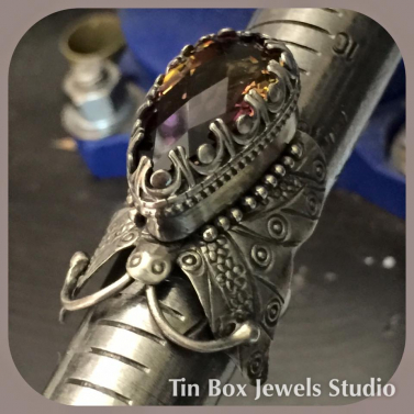 Sterling Silver Butterfly Ring Set with Ametrine Sterling Silver Butterfly Ring Set with Ametrine