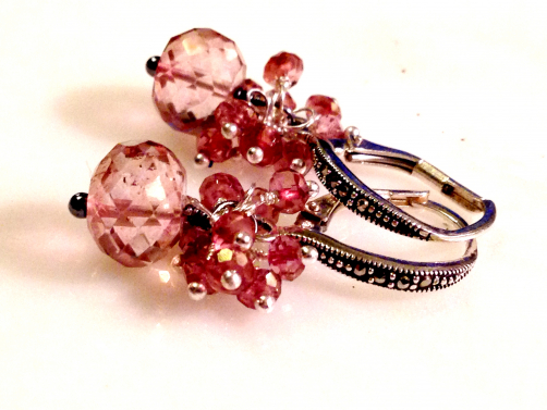 Marcasite & Pink Tourmaline Marcasite & Pink Tourmaline