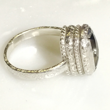 Iolite Stacked Bezel Ring