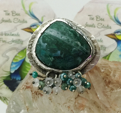 Chrysocolla Fringe Ring