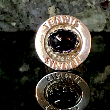 Tennis Anyone - Color Changing Amethyst & Sterling Silver Handcrafted Luxe Silversmith Jewelry Ring Size US 8