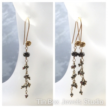 SOLD Earrings Pyrite Dreams Simple Elegance Collection - Dangle Earrings Bridal Party Trendy