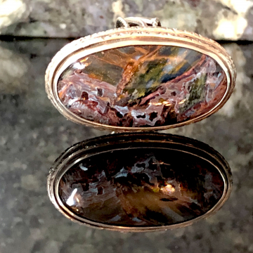 Namibian Pietersite Silversmith Ring Sterling Silver Boho Gypsy Ring US Size 11